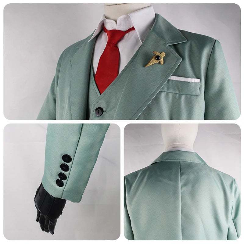 Anime Spy X Family Cosplay Costume Yor Forger Sexy Dress Loid Forger Light Green Suit Anya Kawaii Outfit Carnival Party Wig COS