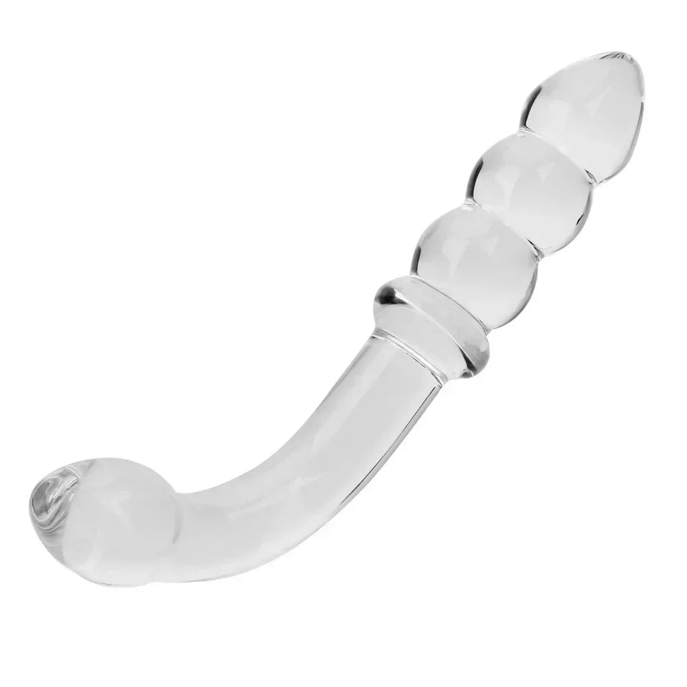 Glass anal bead butt plug for women hard dildo vagina anal dilator male prostate massager female masturbation device sex toy