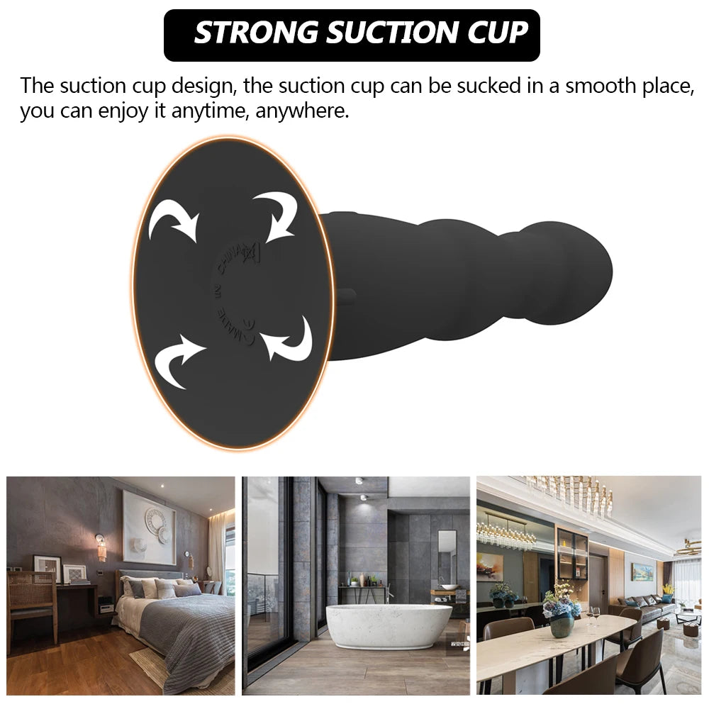 Large Size 10 Speeds Strong Sucker Sex Toys For Men Women Wireless Remote Control Anal Plug Dildo Vibrator Adult Product