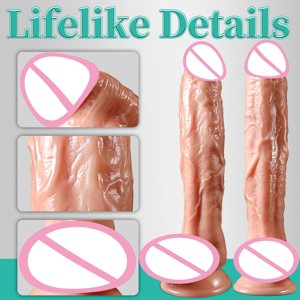 9 Inch Huge Realistic Dildo with Suction Cup Adult Sex Toys for Women Men Big Lifelike Dildos for Vaginal G spot and Anal Play