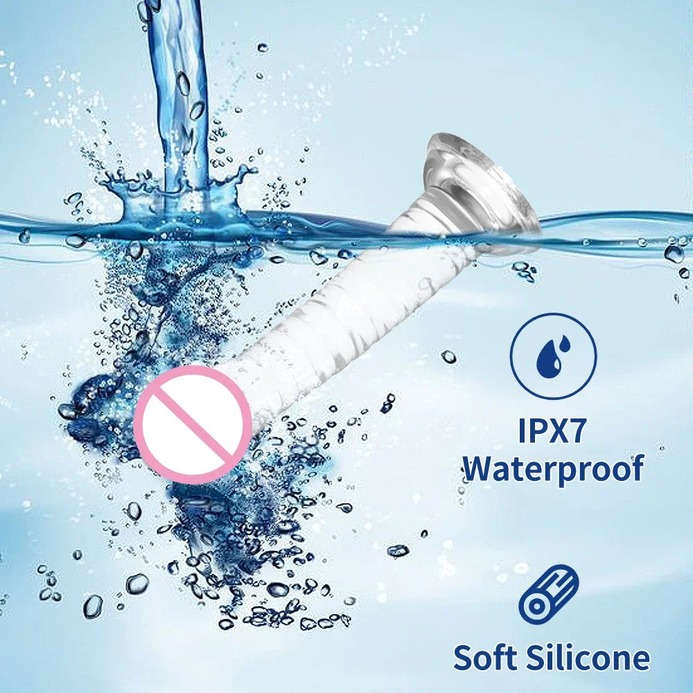 Realistic Dildos For Women No Vibrator Sex Toys Couples Crystal Jelly Mini Penis Vagina Anal Butt Plug Female Masturbation 4Size