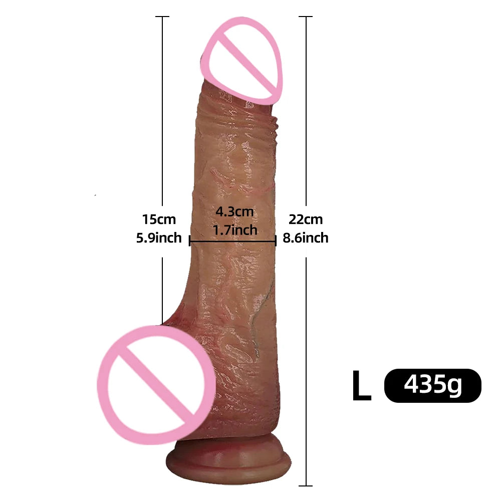 Realistic Dildos Artifical Penis Sliding Foreskin Dildo Anal Vaginal Stimulation Strapon Dildo Man Dick Adult Sex Toys For Woman