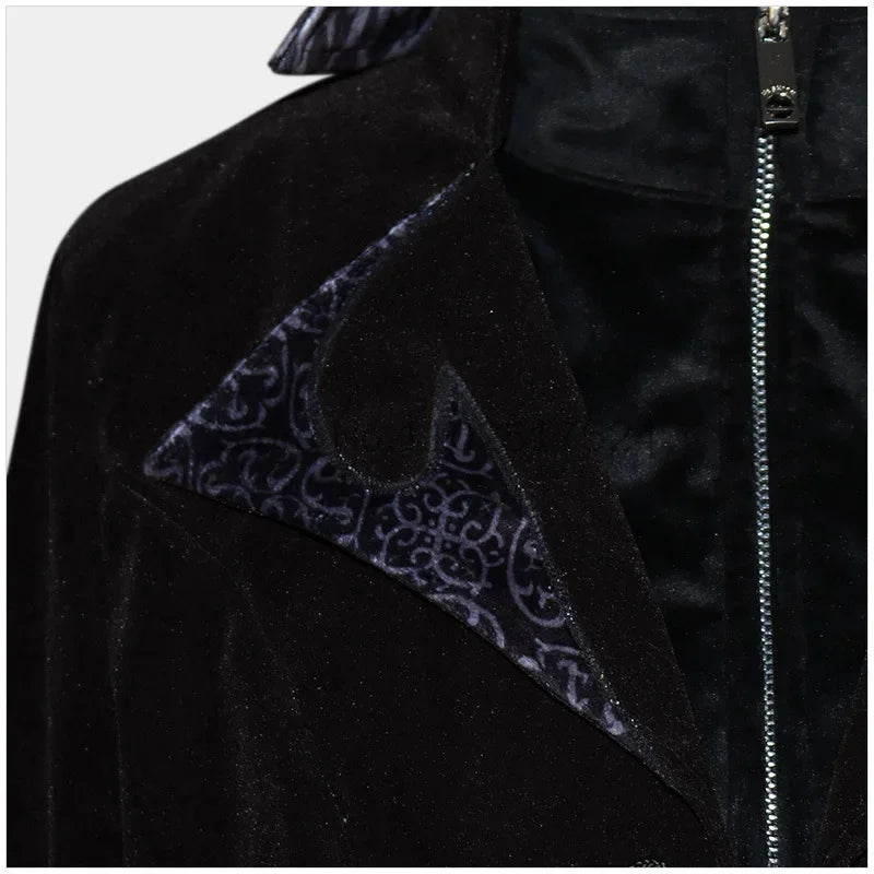 2025 Steampunk Women Men Medieval Dress costume Velet Stand Collar Tailcoat Gothic Vampire Cosplay Jacket Coats S-5XL