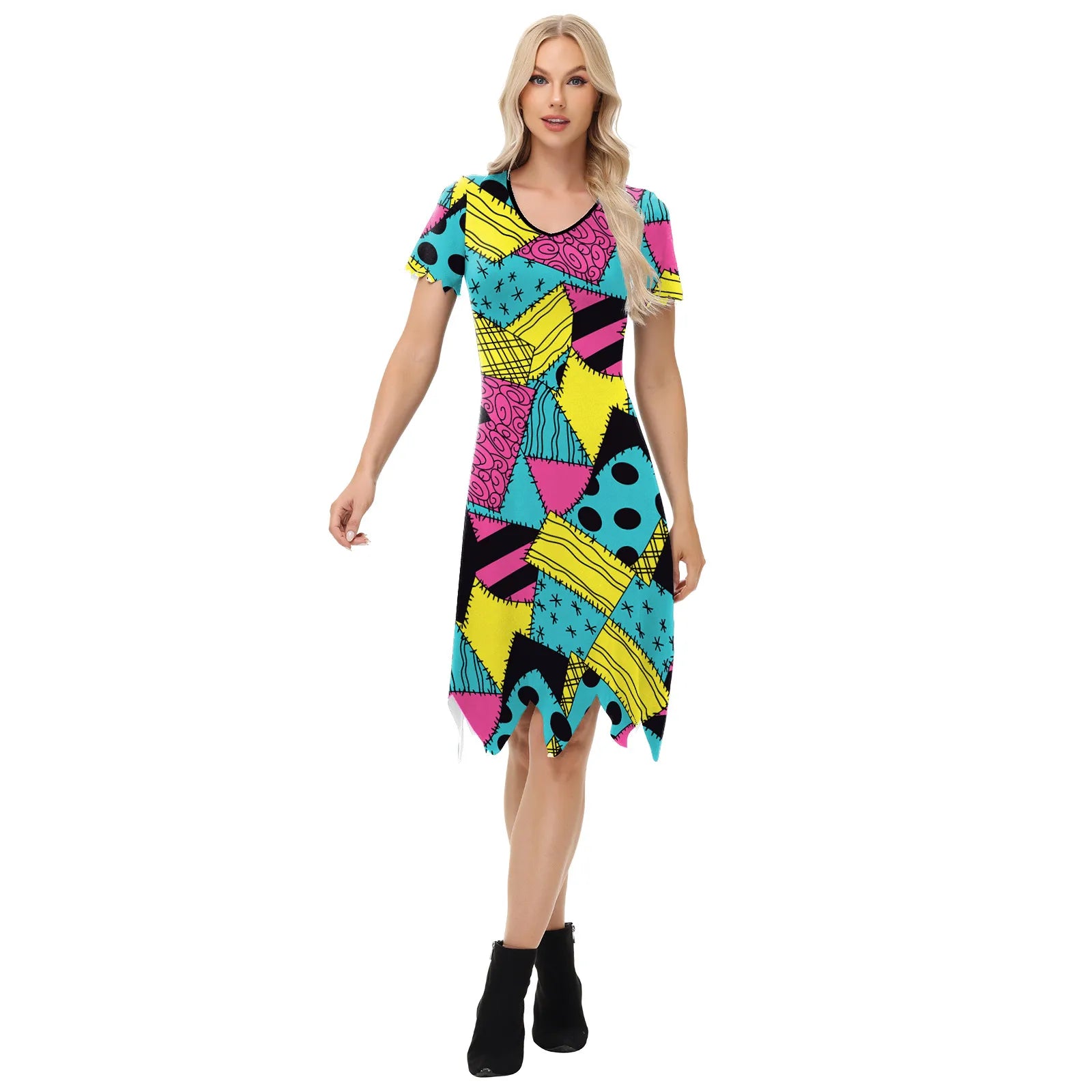 [You're My Secret] Cosplay Anime Nightmare Sally Costumes Christmas Carnival Fancy Party Matching Dress Up Set Bodysuits Female