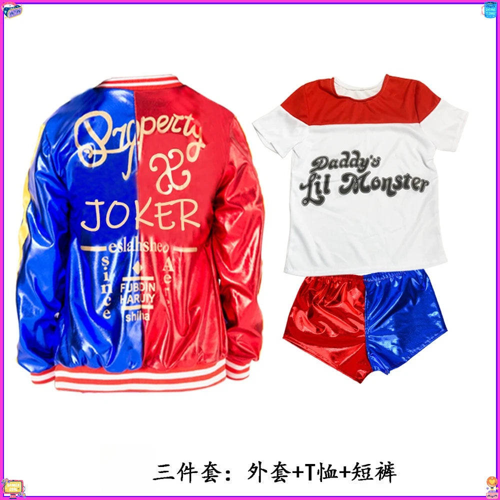 Best-Selling  Quinn Cosplay Costume - Halloween & Carnival Outfit for Women, child Jacket  Set, Christmas Party Attire