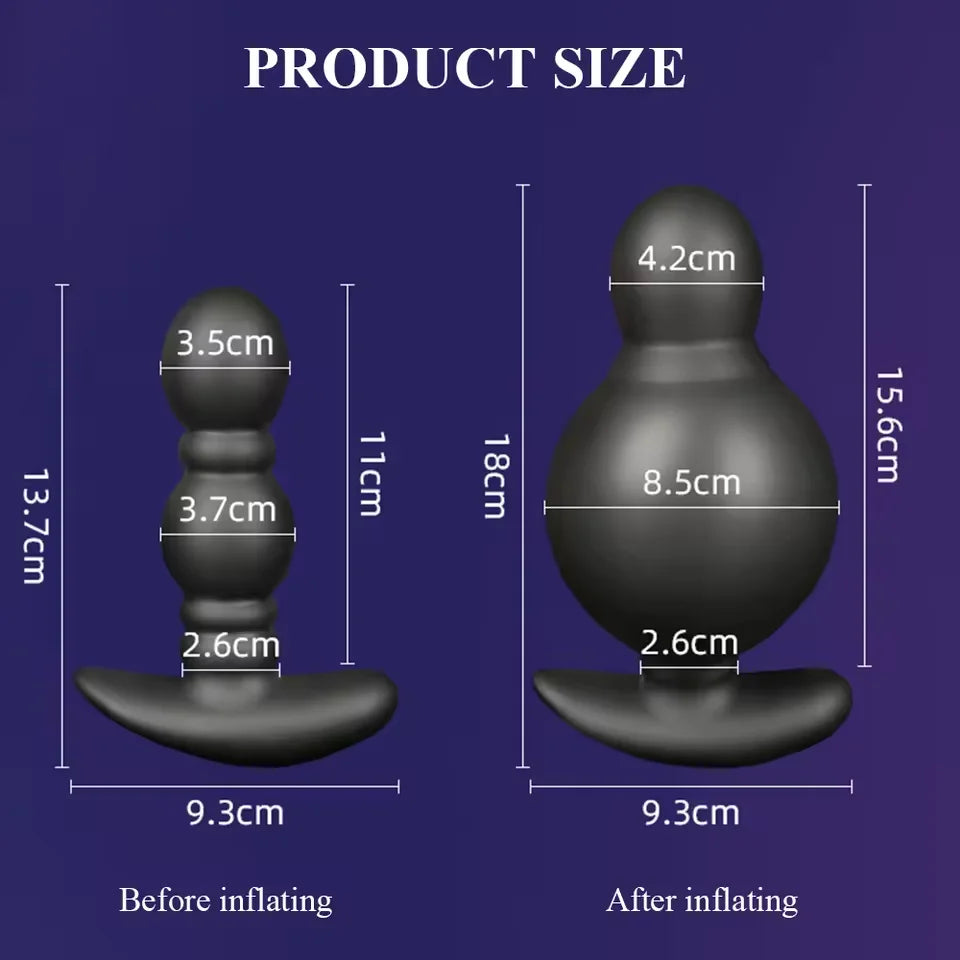 Inflatable Big Anal Plug Vibrator Butt Plug Dildo Sexy Toy Dual Motor Male Prostate Massager for Men BDSM Toys Adult Toys SexToy