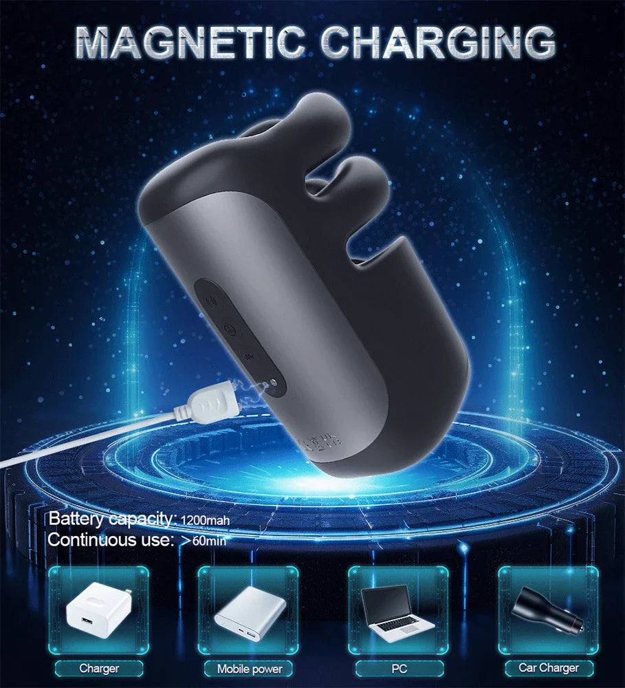 Vibrator For Men Tapping Flapping Glans Massager Sex Machine Penis Delay Trainer Automatic Male Masturbator Sex Toys for Adult