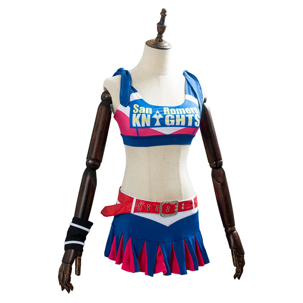 Lollipop Chainsaw Costume Juliet Starling Cosplay Costume Uniform Girls Adult Women Dress Top Party Halloween Cosplay Costumes