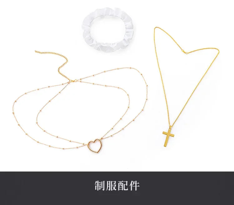 Halloween Religious Church Nun Cosplay Costume Sister Women's Suspender Black Silk See-through Bodysuit Jumpsuit For Nightclub