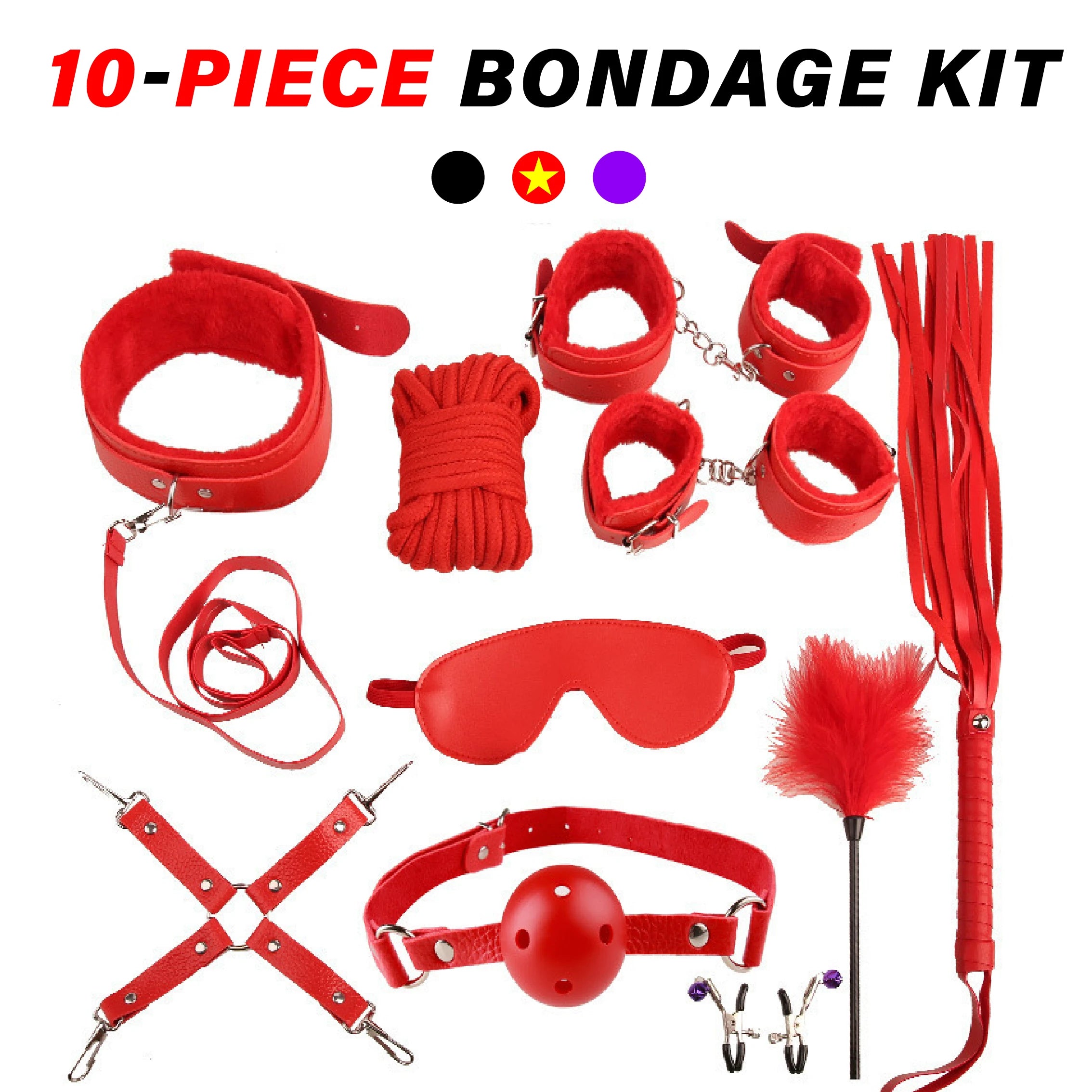 bondage kit, restraint set, BDSM gear, couples sex toys, adult novelty, BDSM accessories, couples play, adult bondage toys