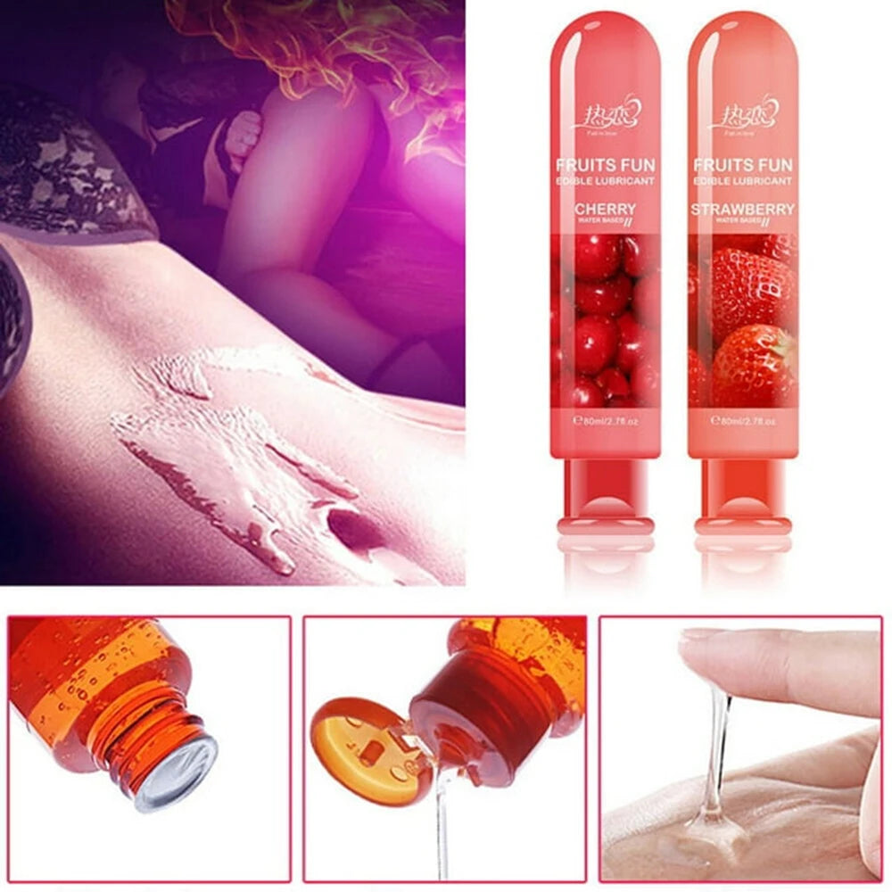 80ml Adult Sexual Body Smooth Fruity Lubricant Gel Edible Flavor Sex Health Product Perfect To Warm Up Sensual Massage Sex Toys