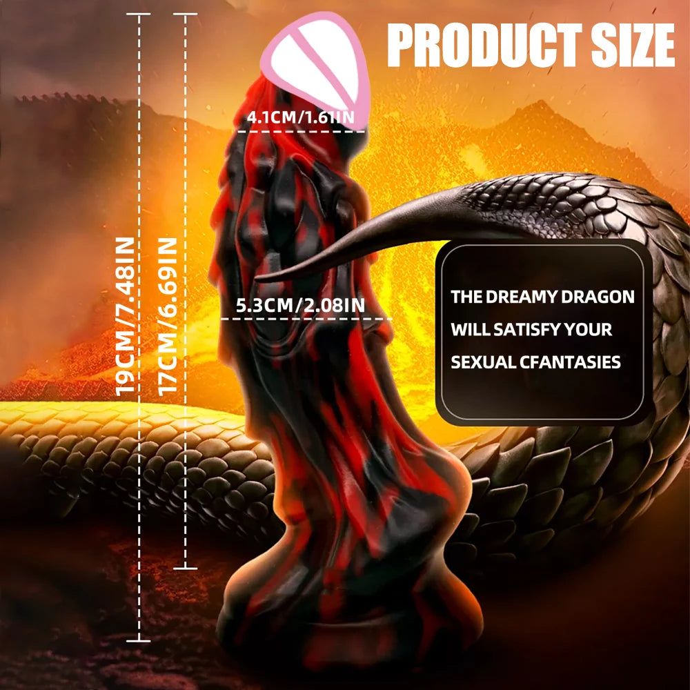 Huge Dragon Dildo Animal Ass Anal Plug Soft Silicone Monster Alien Penis Dildo Anal Dilator Male Female Adult Products Sex Toys