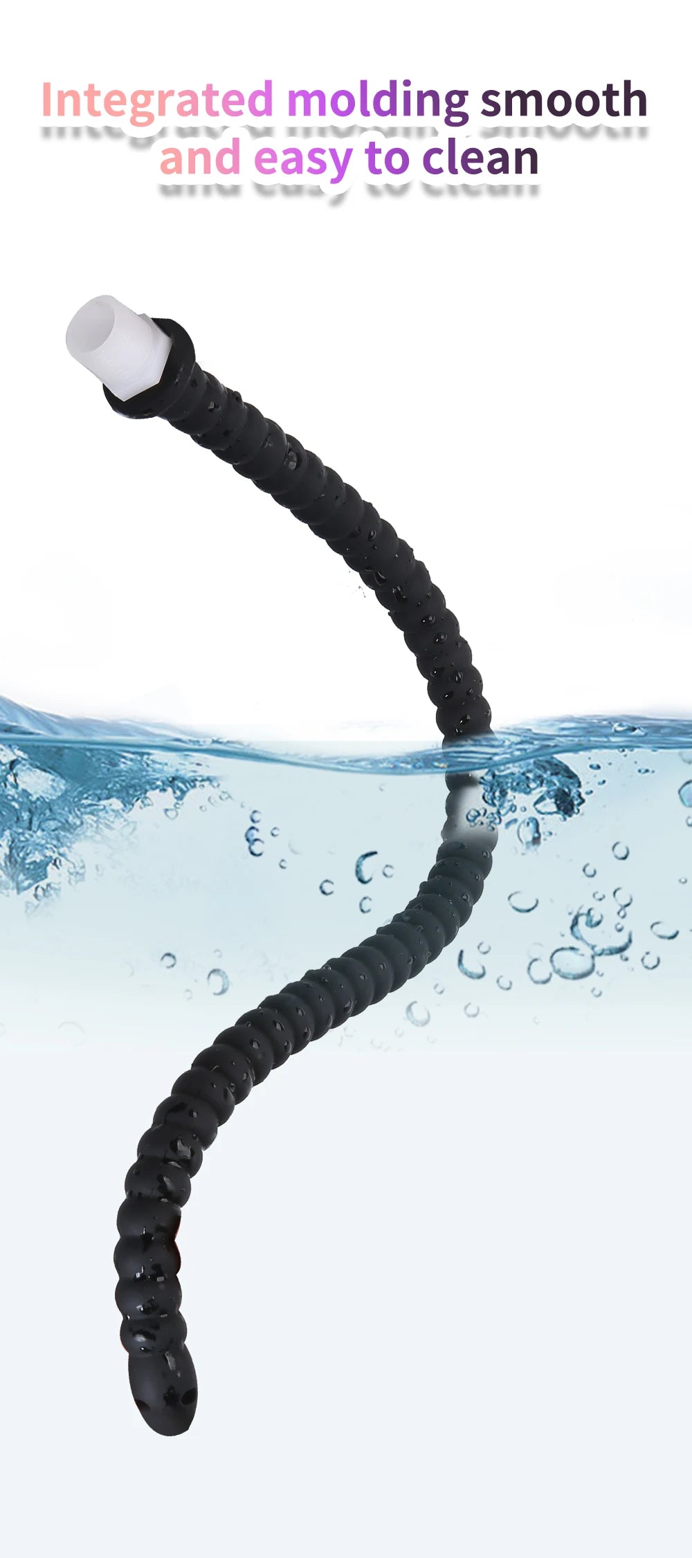 Long Anal Plug Washing Tube Douche Silicone Enema Deep Butt Plug Cleaning Anal Head/Shower /Cleane Nozzle Tip Faucet Attachment