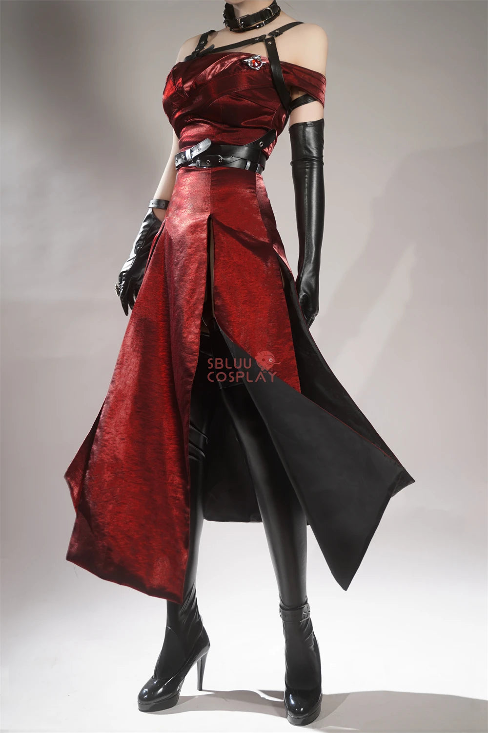 SBluuCosplay Enchanting Veil Heroine Cosplay Costume Game Love and Deepspace R-Quality Women Red Dress Qinche Sylus