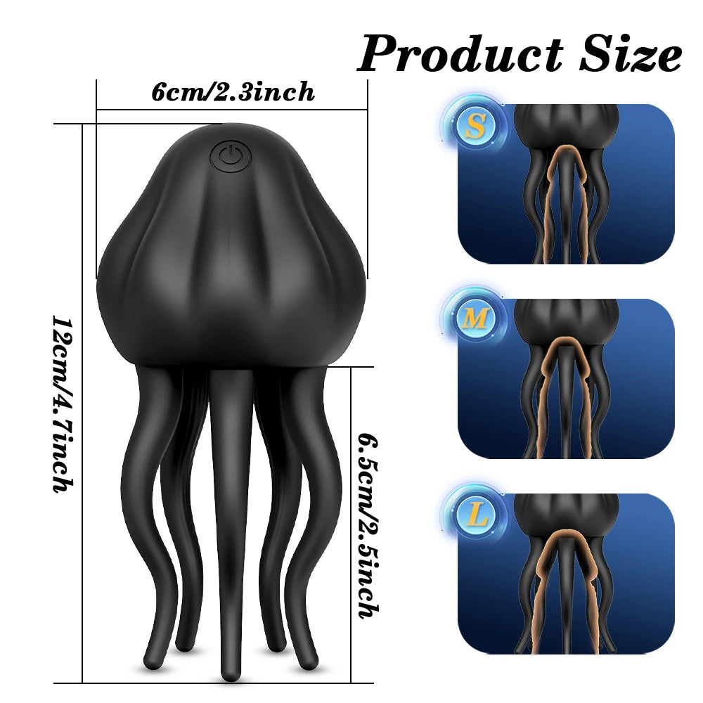 Vibrating Male Masturbator Glans Vibrator Electric Penis Massager Delay Trainer Exerciser Vibrations Stimulator Adult Sex Toy 18