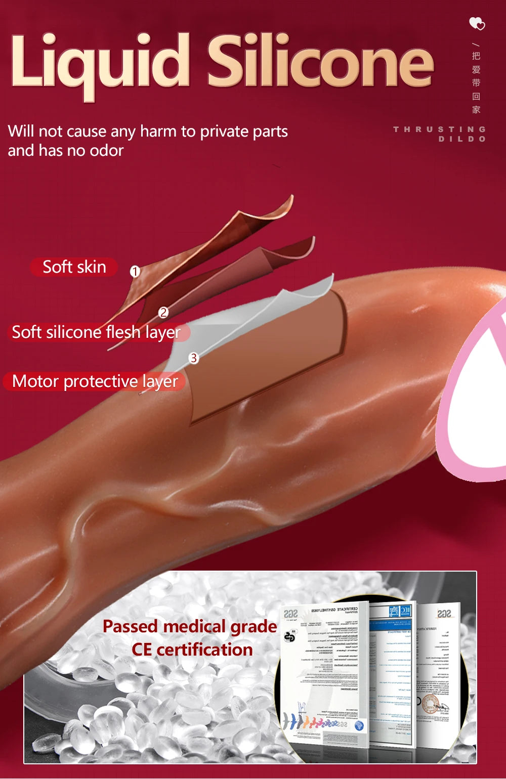 Vibrator Big Penis Dildos Telescopic Heating Thrusting Strap on Dildos Big Dick Vibrators for Women Lesbian Sex Toys