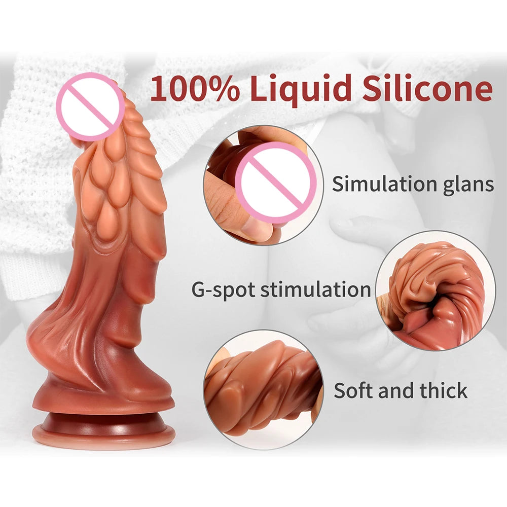 Dragon Dildo Huge Penis G-spot Anal Butt Plug Gode Dildo Prostate Massager with Suction Cup Sex Toys for Women Gay Couple Men 18