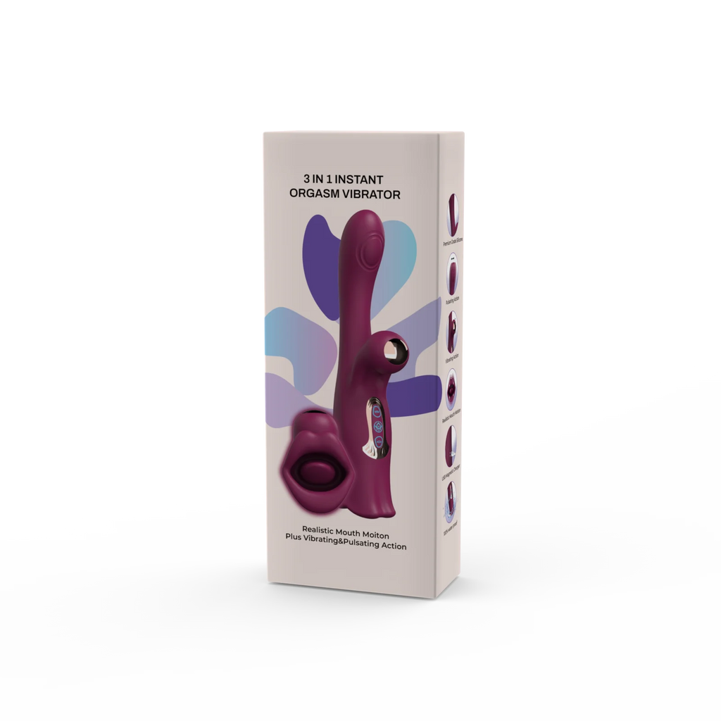 3-in-1 Super Powerful Vibrator 10 Speed 10 Vibration Modes Clitoral G Spot Stimulator Wand Dildos Sex Toys for Woman & Couple