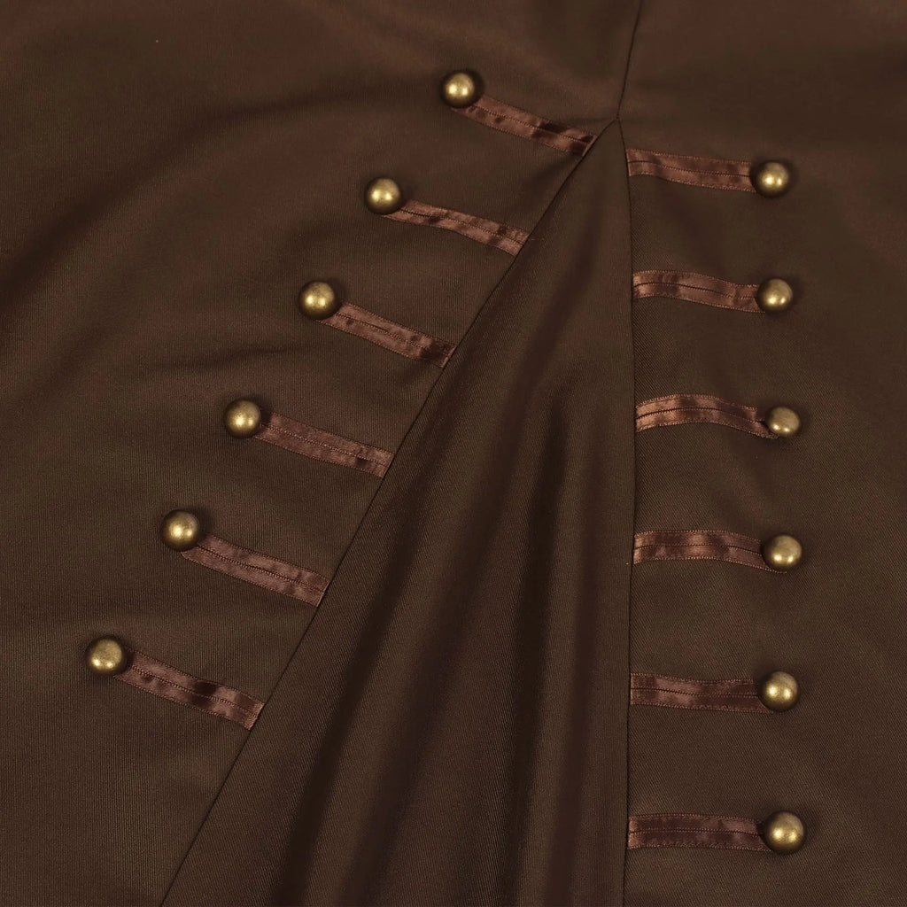 Halloween Caribbean Pirate Jacket Renaissance Overcoat Medieval Jacketcoats Pirate Captain Costume Stage Role-playing Costume