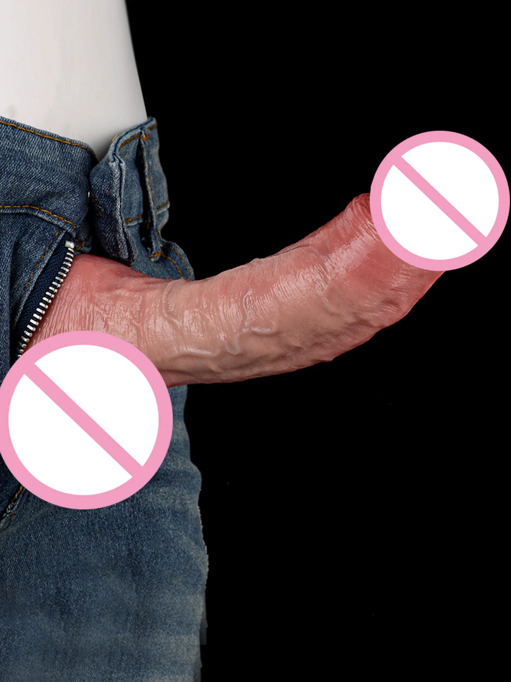 Realistic Skin-Toned Dildo 7.68" with Veins & Balls | Body-Safe Silicone, Strong Suction Cup & Discreet Packaging for Women