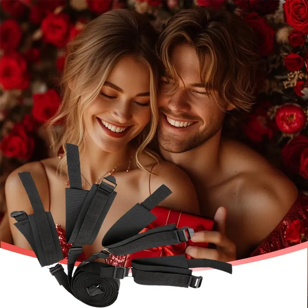 Sex Toys Bandage SM Restraint Bed Bondage Handcuffs Ankle Cuffs Adult Games Set Erotic Accessories Sex Toys for Women Men Couple