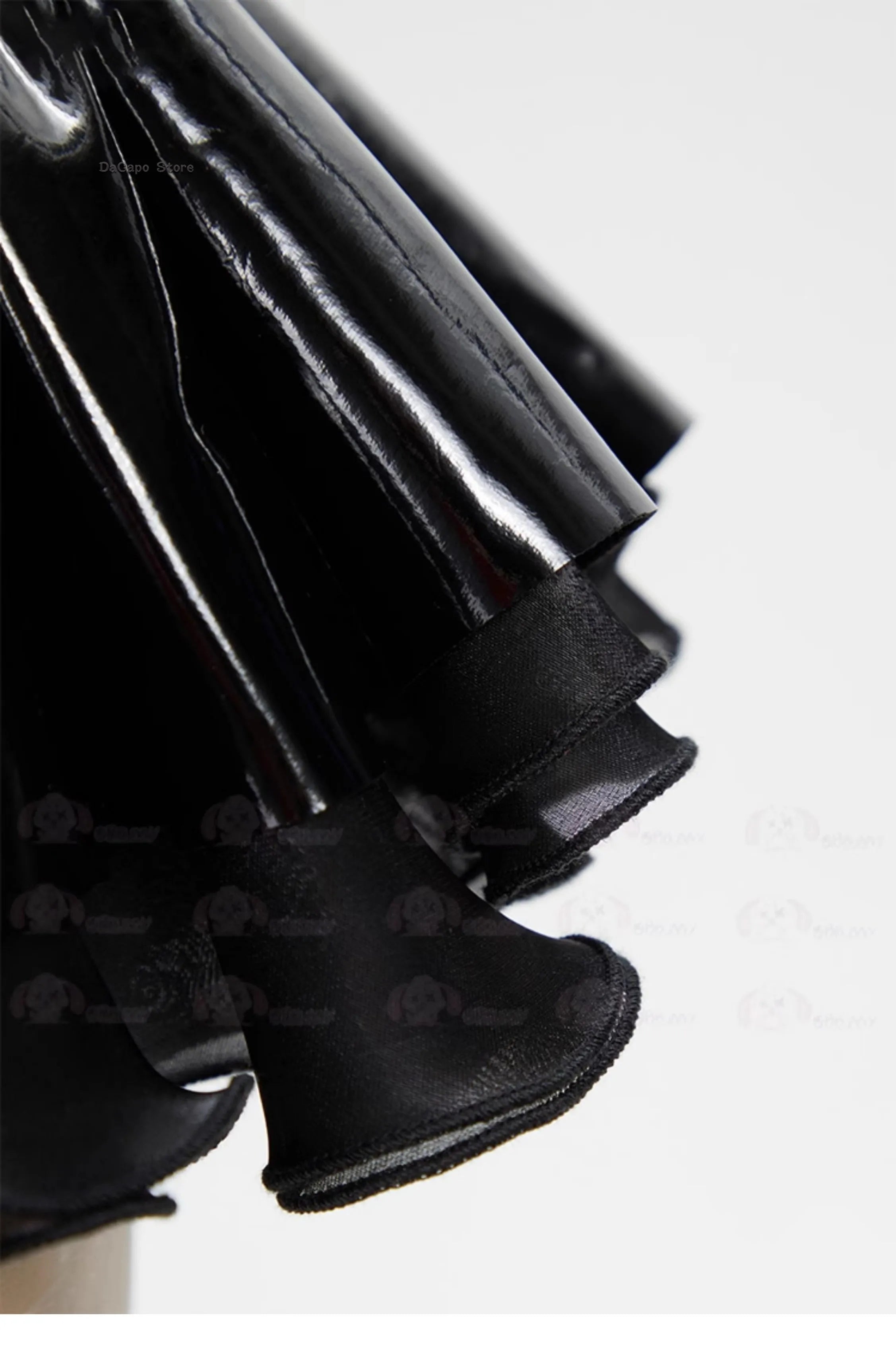 In Stock Miss Misa Halloween Gothic Black Lace-up Corset Top and Skirt with Net Stockings and Sleeves Cosplay Costume and Wig