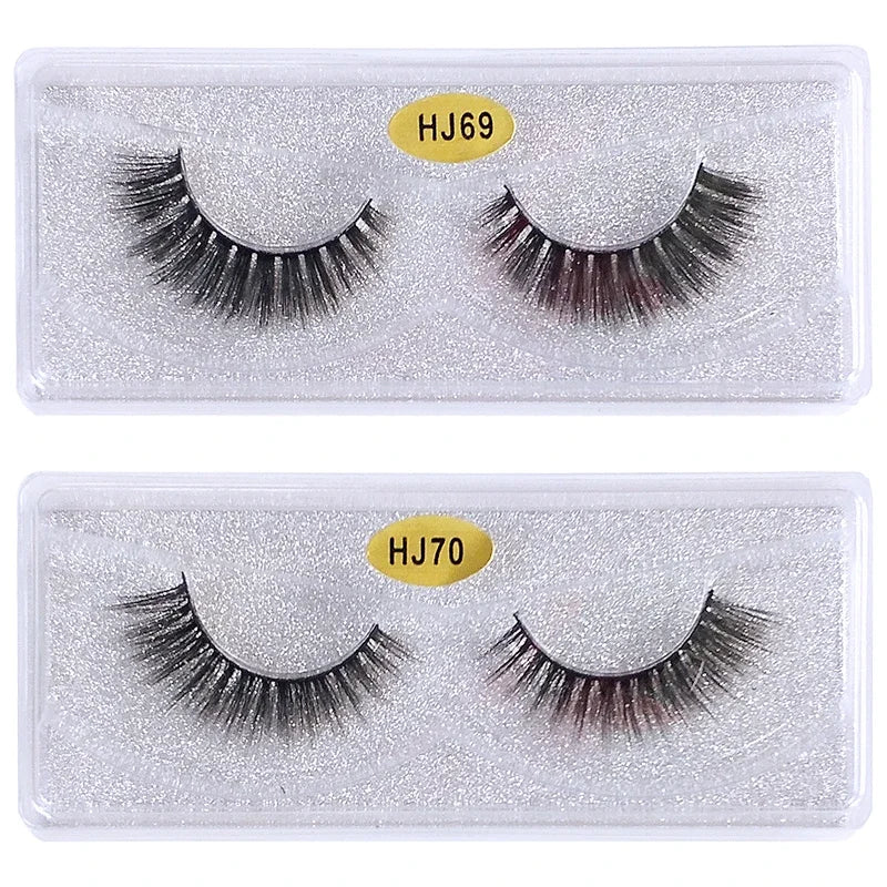 20 Pairs 3d False Lashes Bulk Natural Thick Fluffy False Eyelashes Makeup Fake Eyelashes Pack