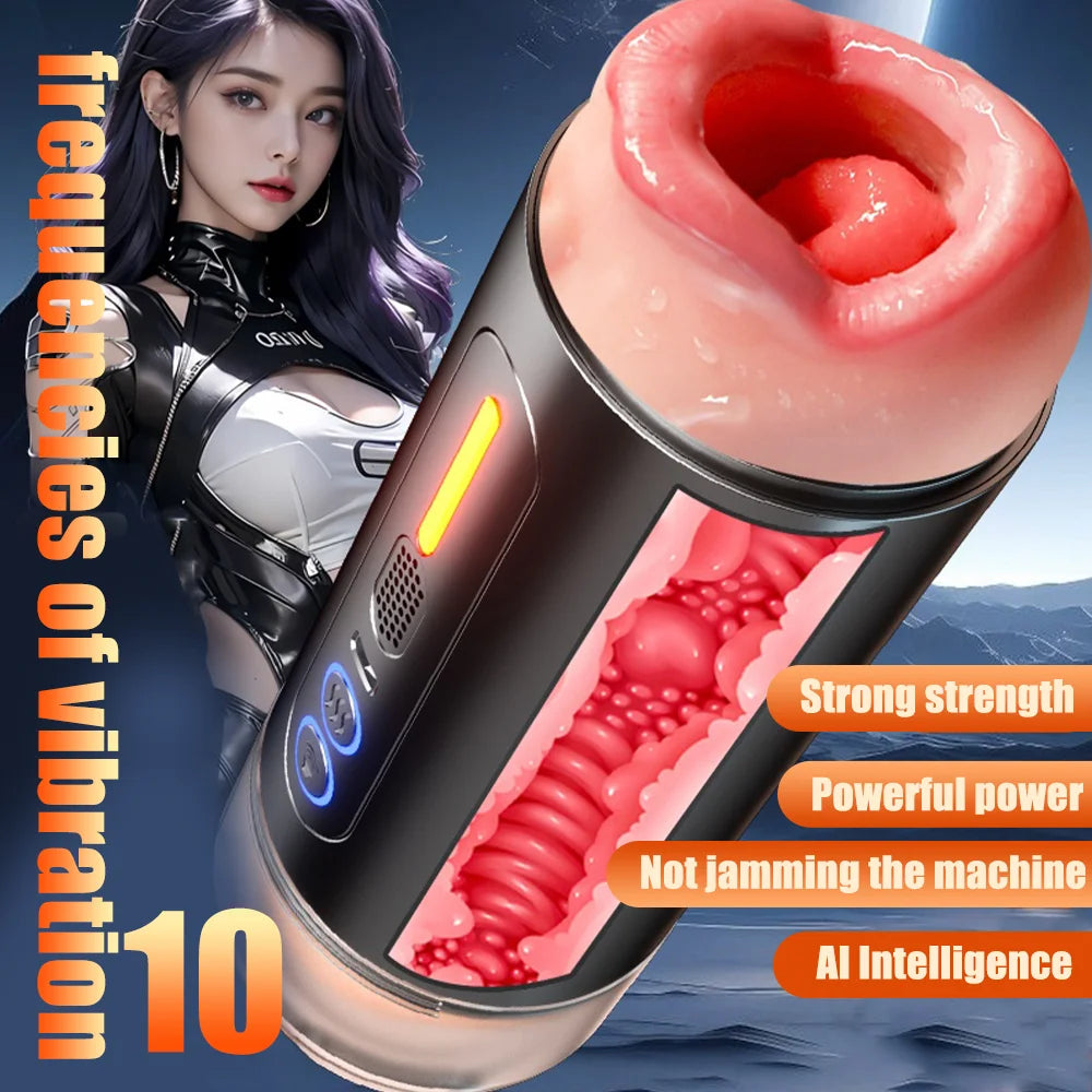 Sex Toys Automatic Male Masturbator Cup Intelligent Voice Blowjob Vaginal Penetration Pocket Pussy Toys for Couples Intimate