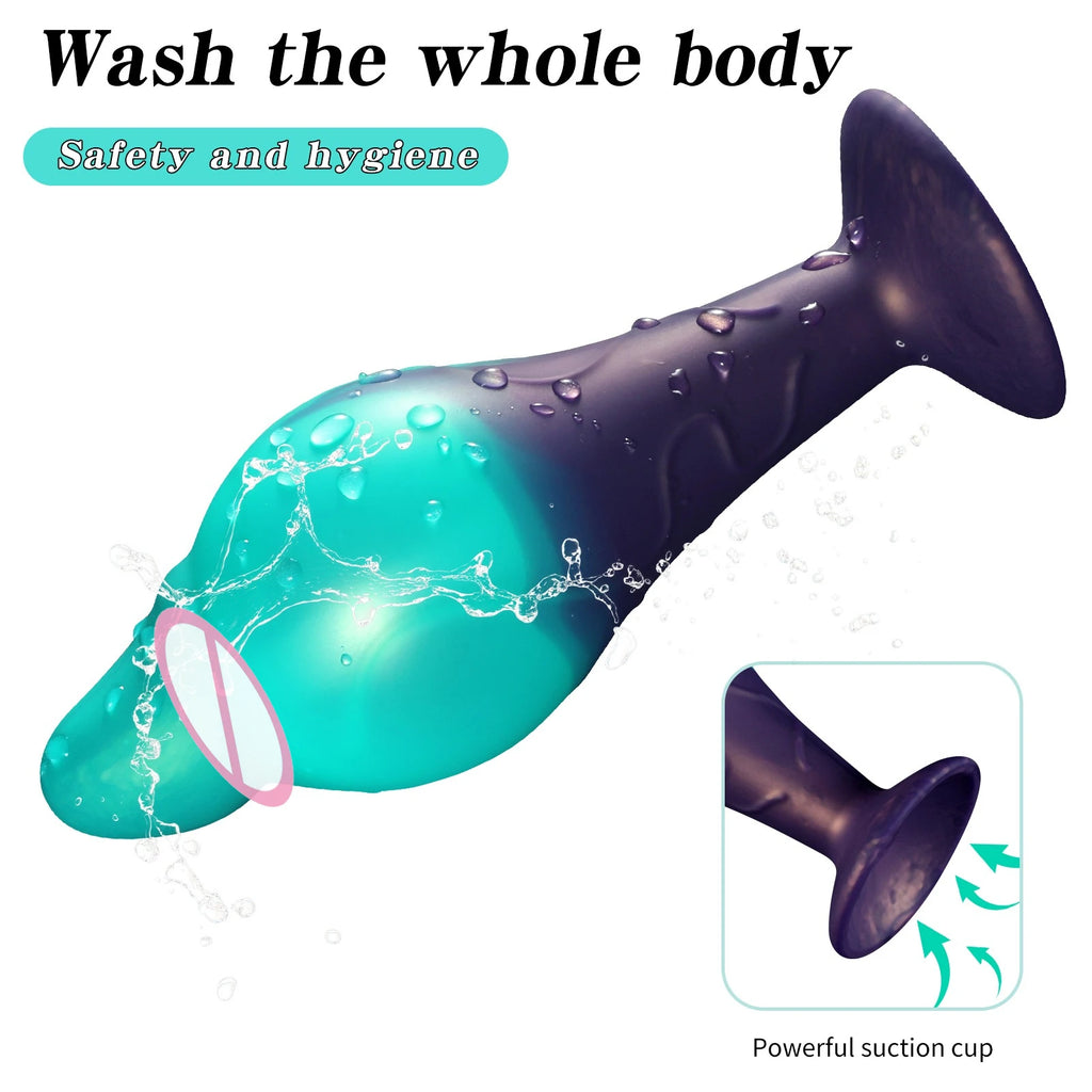 Suction Cup Base Inflatable Anal Plug Dildo Docking Insertion G Spot Stimulation BDSM Female Anal Penetration Gay Sex Toys 18+