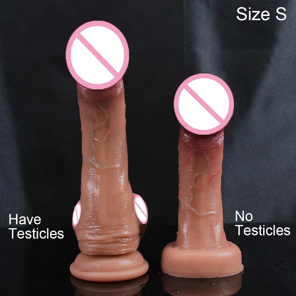 New Realistic Big Glans Dildo Soft Long Penis Huge Adult Dick Suction Cup Anal Sex Toys For Women Vagina G-Spot Orgasm Stimulate