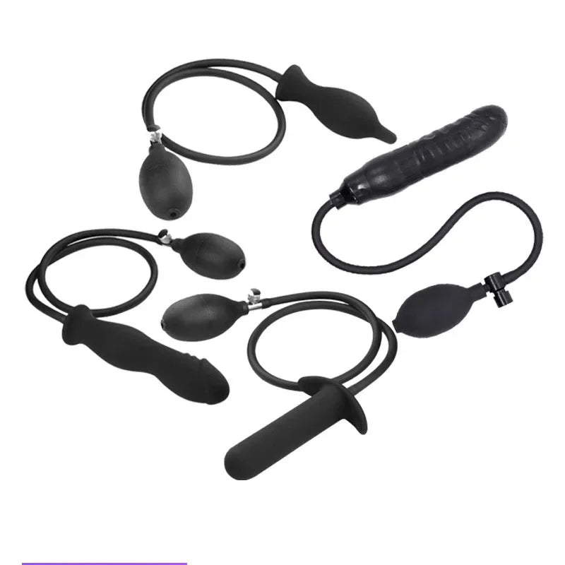 Inflatable Anal Dildo Plug Expandable Butt Plug with Pump Sex Toys for Women Men Anal Dilator Massager Adult Products Silicone