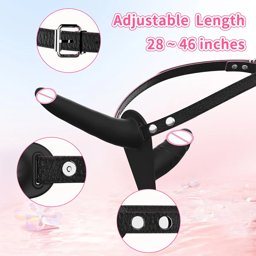 Wearable Double Vibrators Penetration G-Spot Strap On Dildo Panties for Lesbian Vagina Massager Couples Sex Toys Adult Products