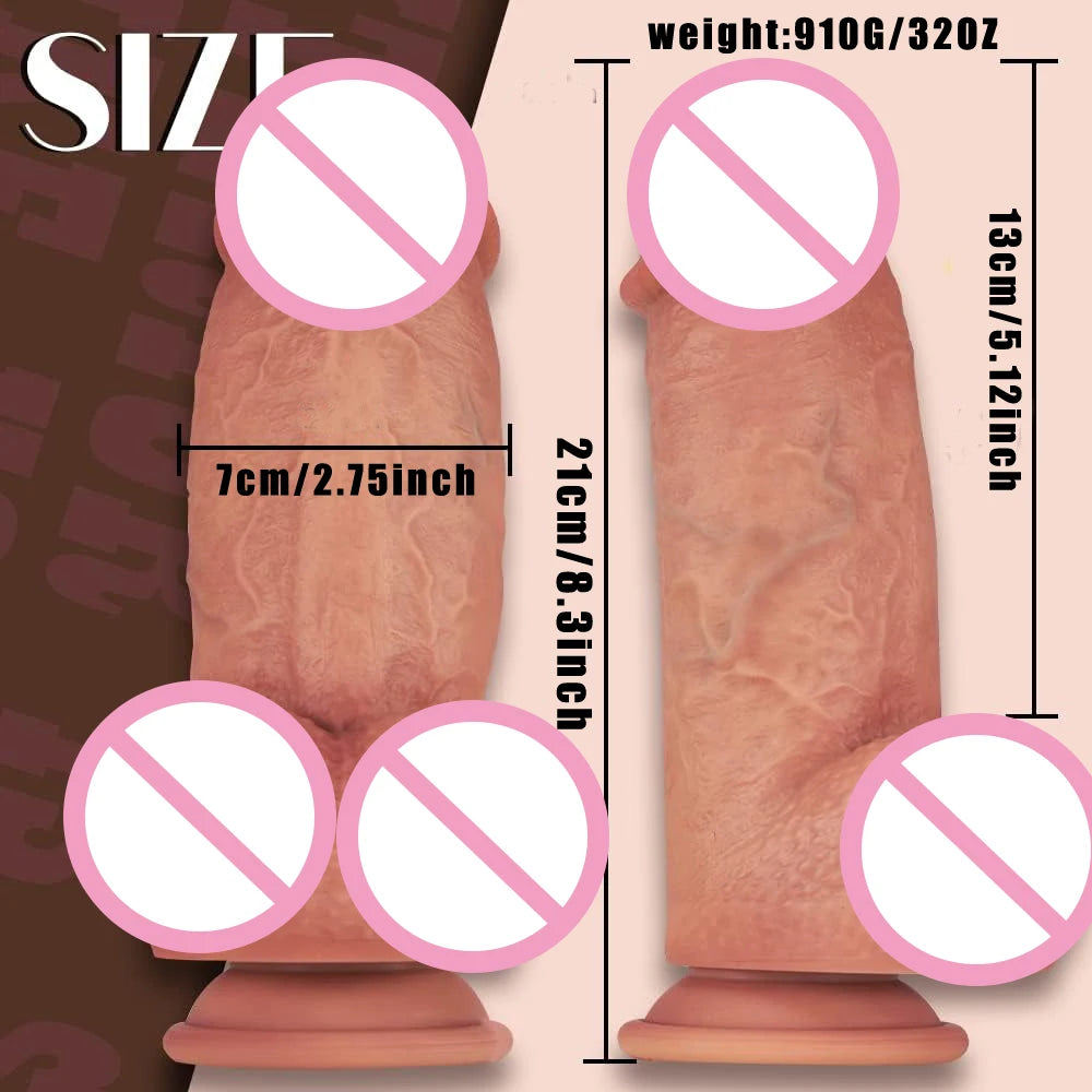 Realistic Silicone Dildo with Suction Cup Anal G-Spot Masturbator Penis Adult Sex Toys Huge Dildos for Women Rubber Cock Gode