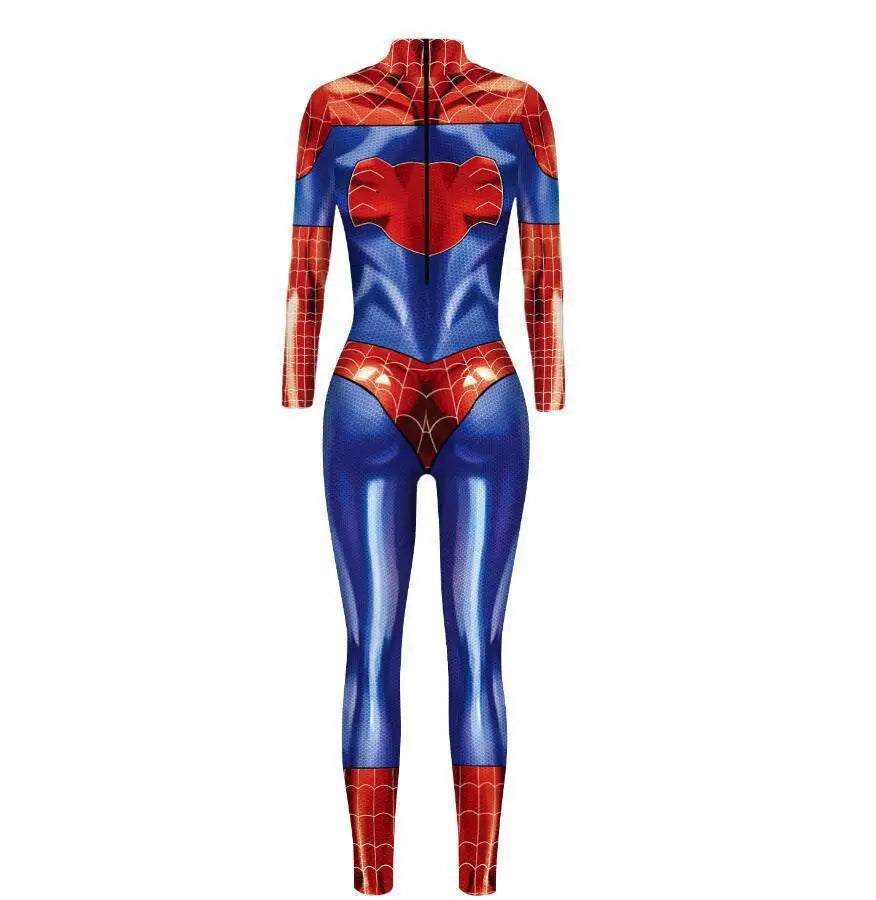 MINISO Sexy Spiderman Iron Man Gwen Stacy Bodysuit Cosplay Costume Women Jumpsuits Superhero Halloween Party Clothes