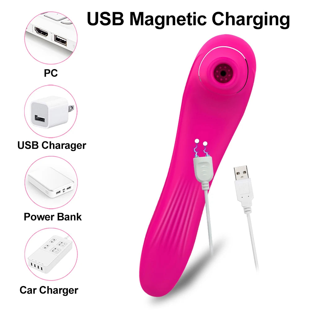 Sucking Vibrator for Women Clitoris Stimulator Female Nipple Oral Blowjob Vacuum Vibrating Clit Sucker Adult Sex Toys for Women