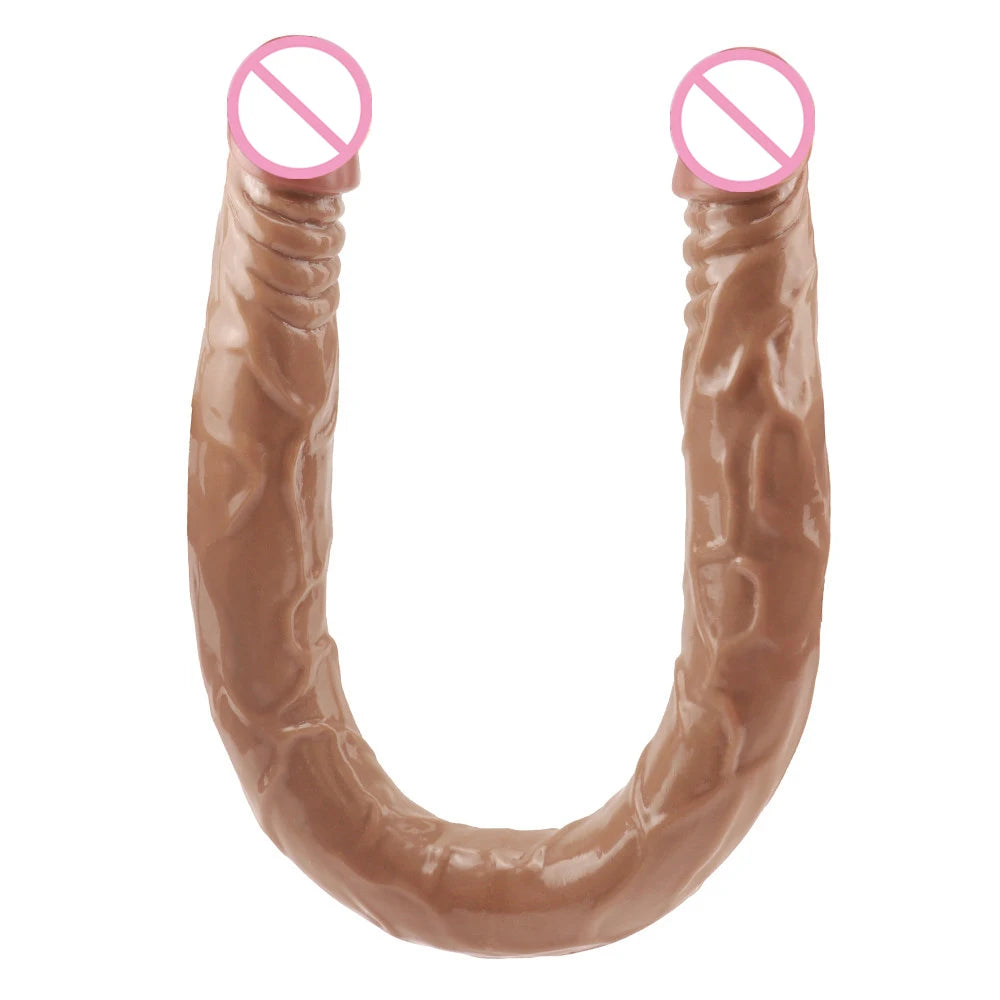 55cm Multicolor Double Head Dildo Flexible Dick Soft Big Penis Vagina Orgasm G-spot Stimulator Anal Sex Toys For Lesbian And Gay