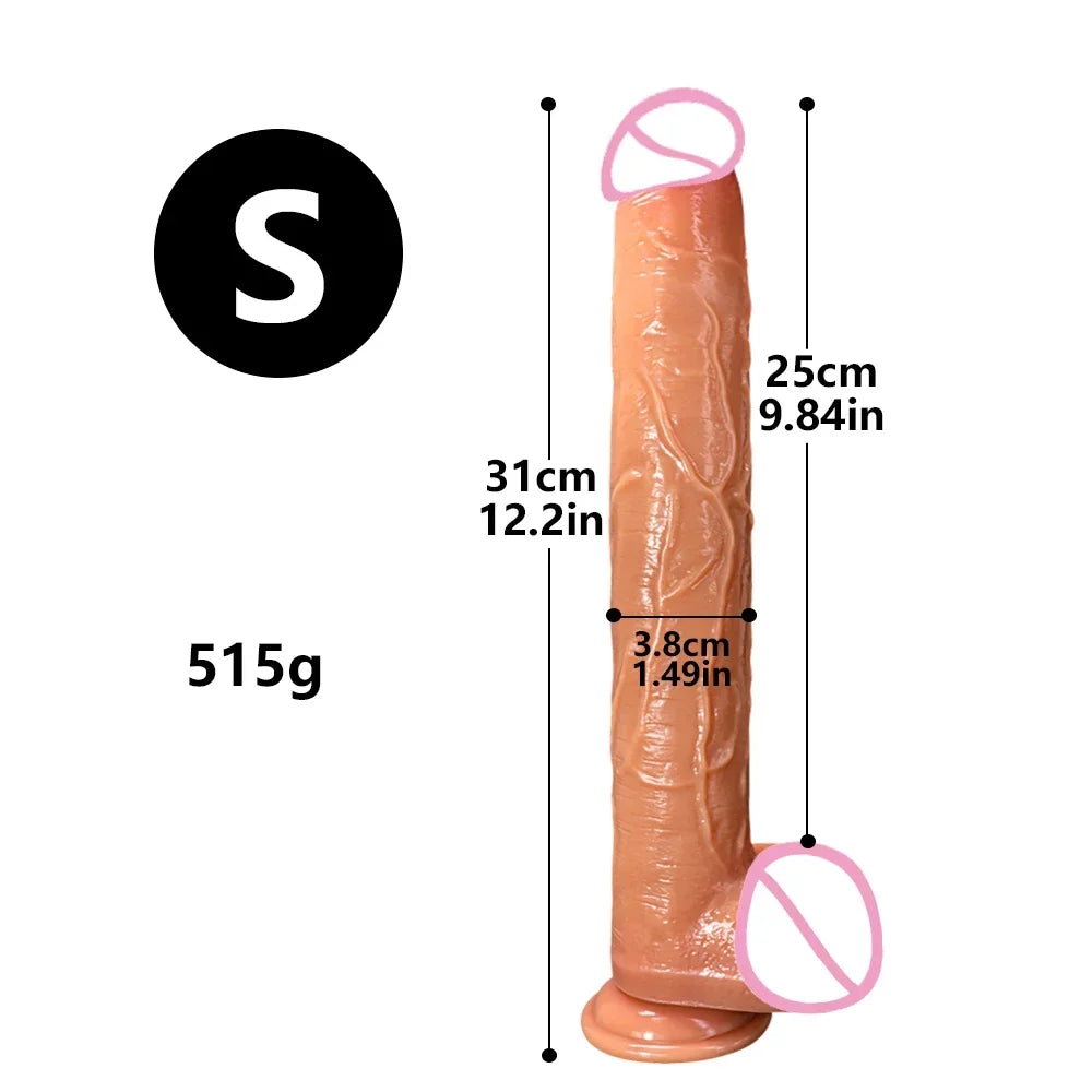 13.3in Super Long Penis Dildo Realistic Soft Dildo With Suction Cup Anal Sex Toys For Men Women Masturbator Huge Phallus