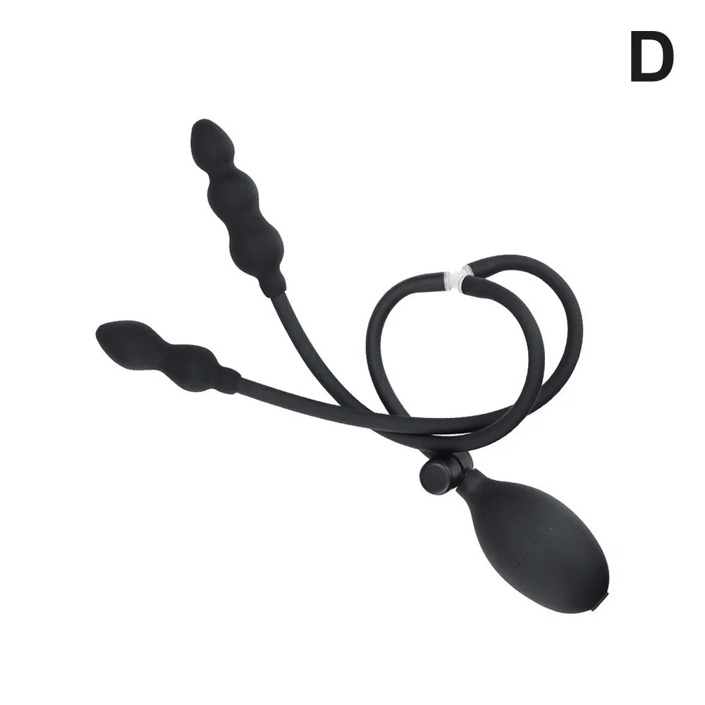Body-Safe Silicone Expand Inflatable Anal Plug for Men Women Waterproof, Butt Plug Prostate Massager Adult Sex Toys Gay Anal Toy