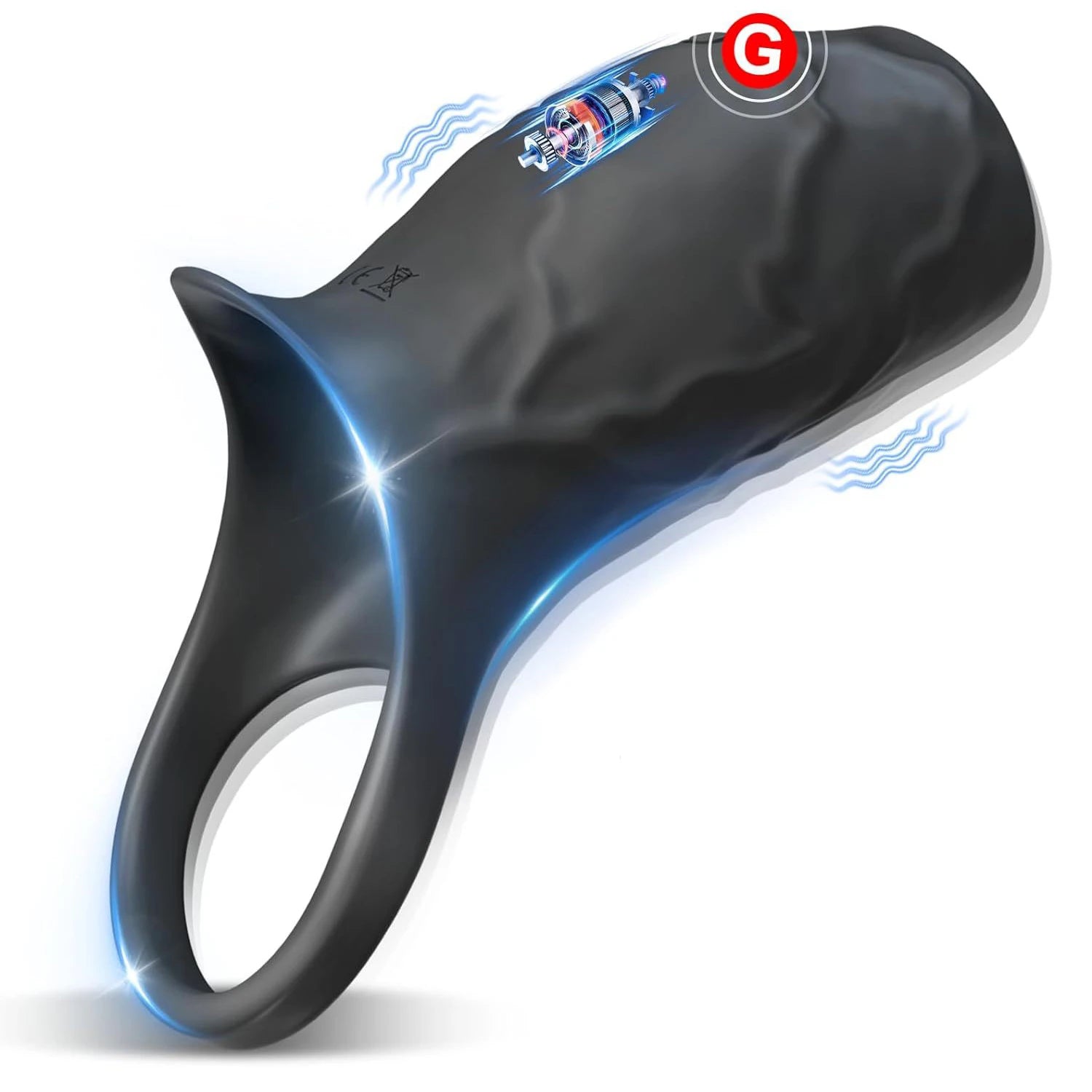 Vibrator Penis Sleeve Cock Ring Ejaculation Extender for Penis Testicles G Spot Stimulation Couples Adult Sex Toys for Men Women