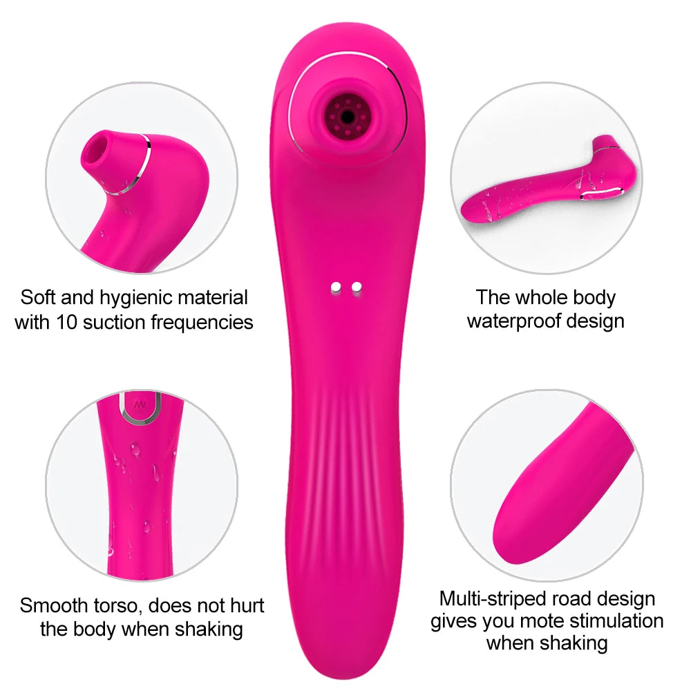 Sucking Vibrator for Women Clitoris Stimulator Female Nipple Oral Blowjob Vacuum Vibrating Clit Sucker Adult Sex Toys for Women