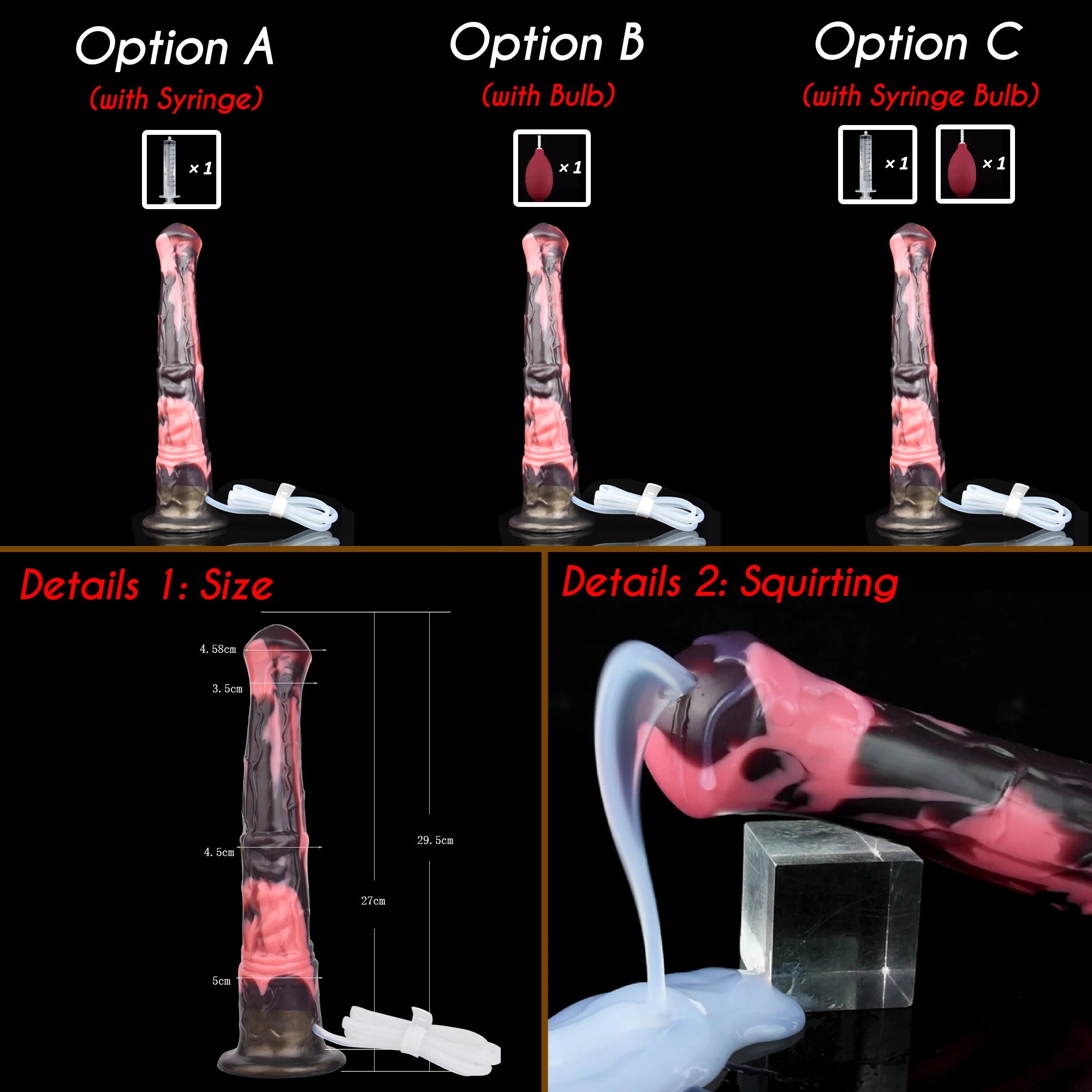 SHAZ Giant Dildo Long Anal Plug Butt Plug Double-Layer Silicone Horse Cock With Strong Suction Cup Sex Toys for adults Women 18+