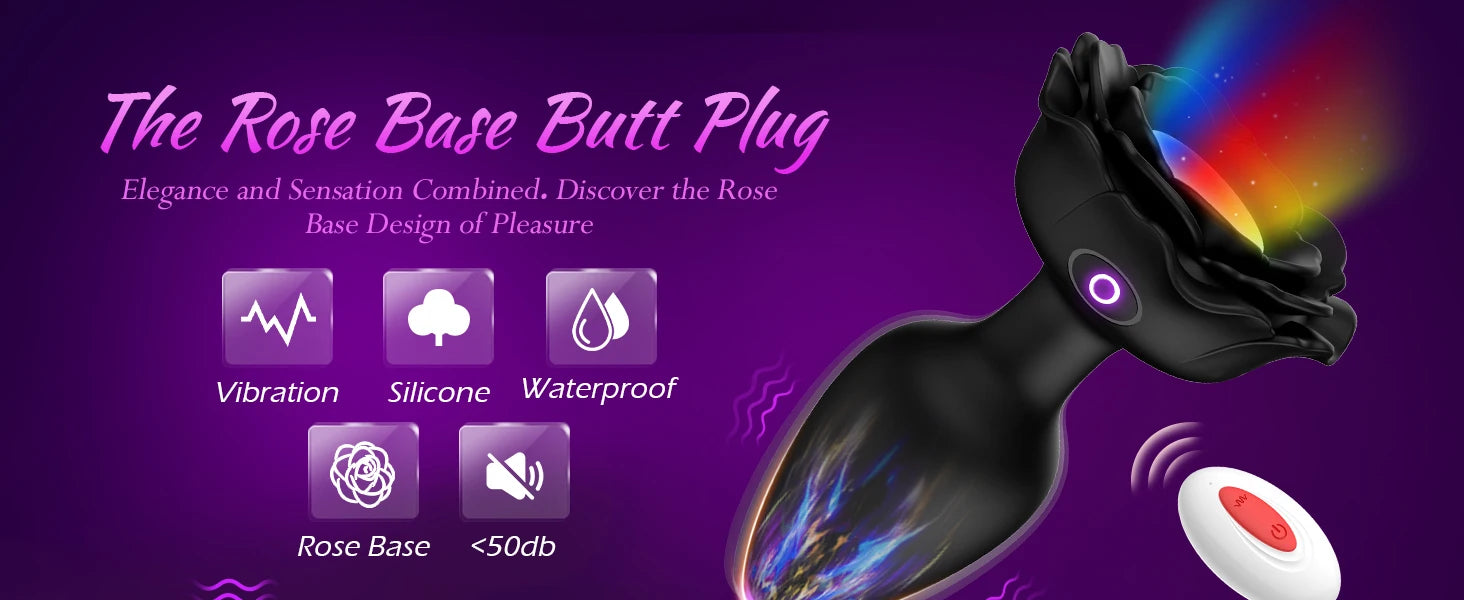 LED Colorful Light Anal Plug Vibrator Butt Plug for Women Men Prostate Massager Wireless Remote Control Buttplug Adults Sex Toys