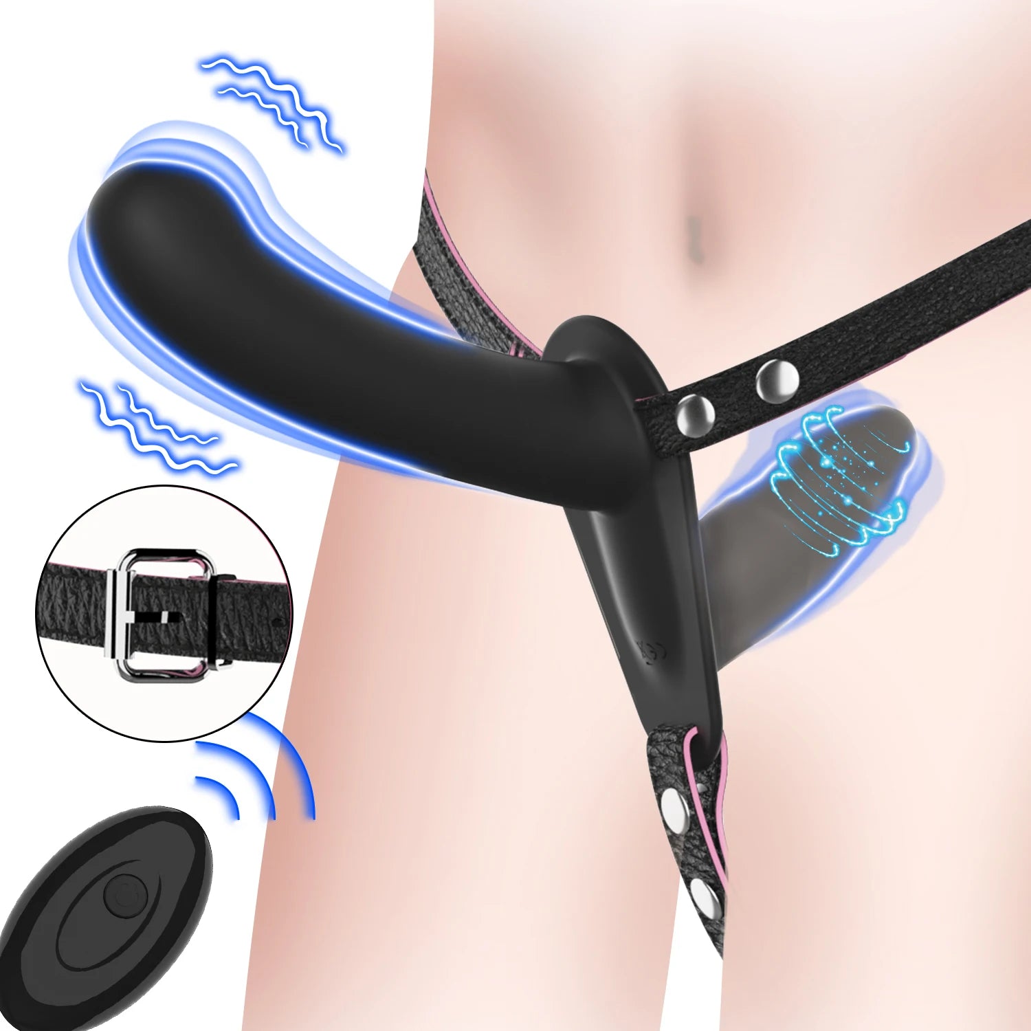 Wearable Double Vibrators Penetration G-Spot Strap On Dildo Panties for Lesbian Vagina Massager Couples Sex Toys Adult Products