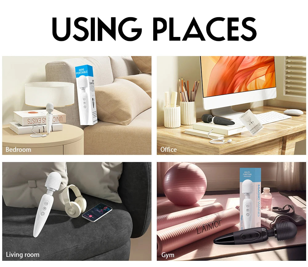 Powerful Women Magic Wand Vibrator Erotic Big AV Stick Female G Spot Massager Clitoris Stimulator Adult Sex Toys for Female