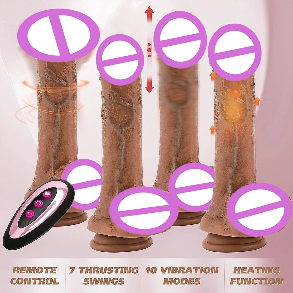 8.86 inch Realistic Dildo Vibrators Adult Sex Toys for Women with Thrusting Swing Vibration G Spot Clitoral Anal Stimulation