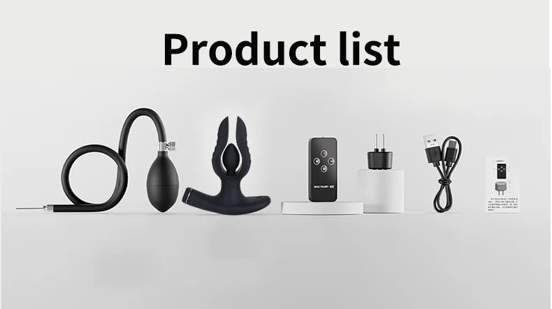 Inflatable Anal Plug Insertion Electric Anus G Spot Expansion Stimulator Vaginal Prostate Massager Orgasm Dildo Pump Sex Toys