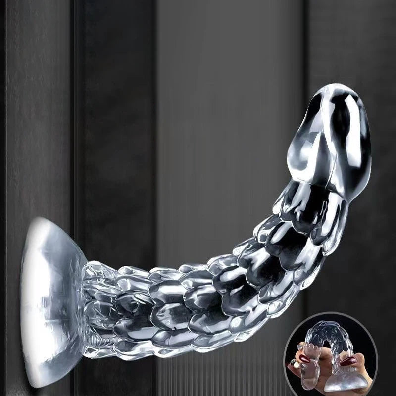 Dragon Scale Dildo Female Toys Sex Toys Strong Suction Cup Realistic Transparent Penis Dildo Penis Dildo Adult Masturbation