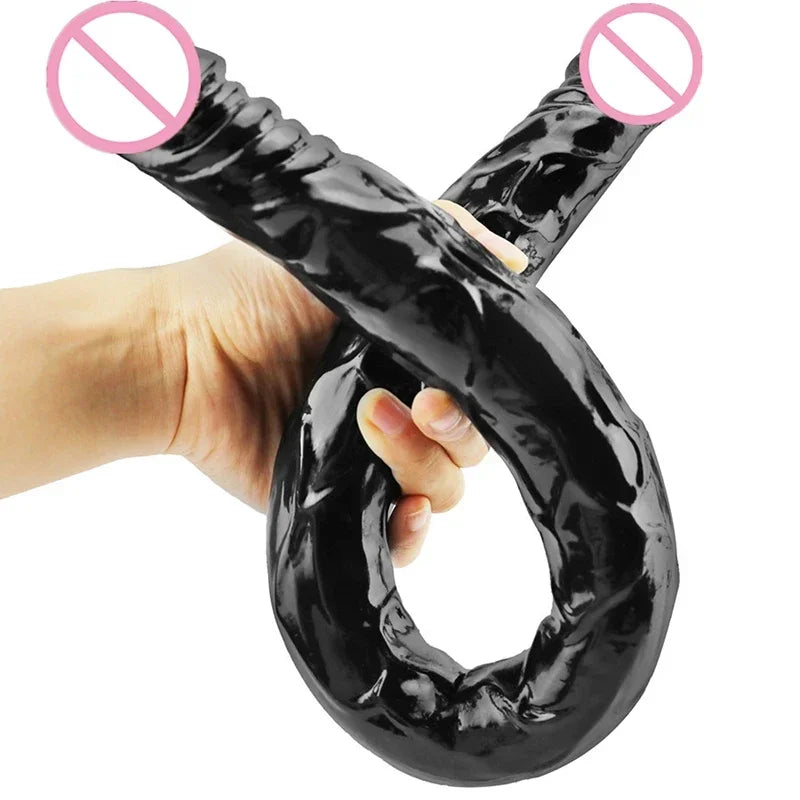 55cm Multicolor Double Head Dildo Flexible Dick Soft Big Penis Vagina Orgasm G-spot Stimulator Anal Sex Toys For Lesbian And Gay