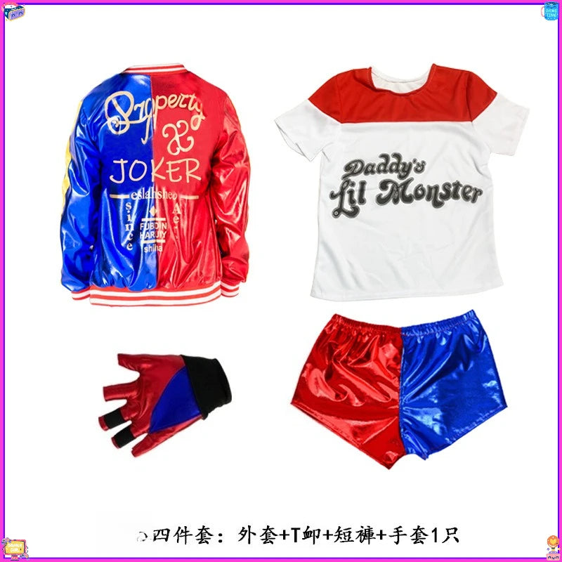 Best-Selling  Quinn Cosplay Costume - Halloween & Carnival Outfit for Women, child Jacket  Set, Christmas Party Attire