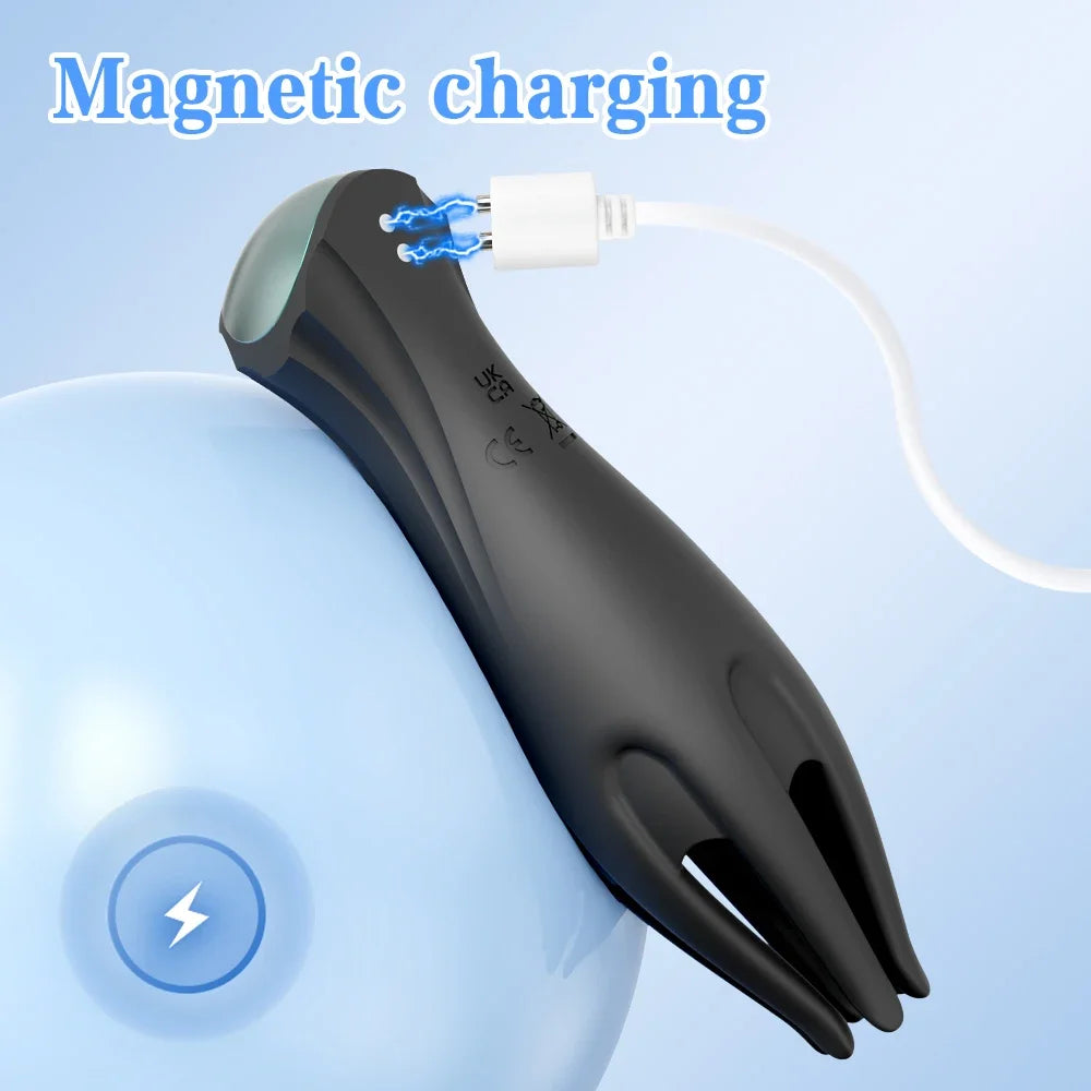 Vibrating Male Masturbator Glans Vibrator Electric Penis Massager Delay Trainer Exerciser Vibrations Stimulator Adult Sex Toy 18